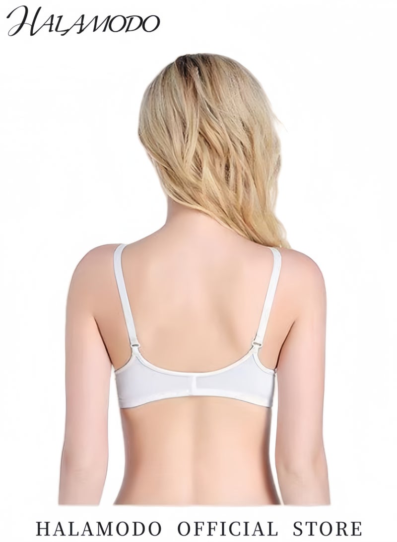 هالامودو حمالات صدر نسائية بإغلاق أمامي وظهر متقاطع وتغطية كاملة بدون درزات وأكواب BH وحمالات صدر مريحة للدفع للأعلى - Image 3