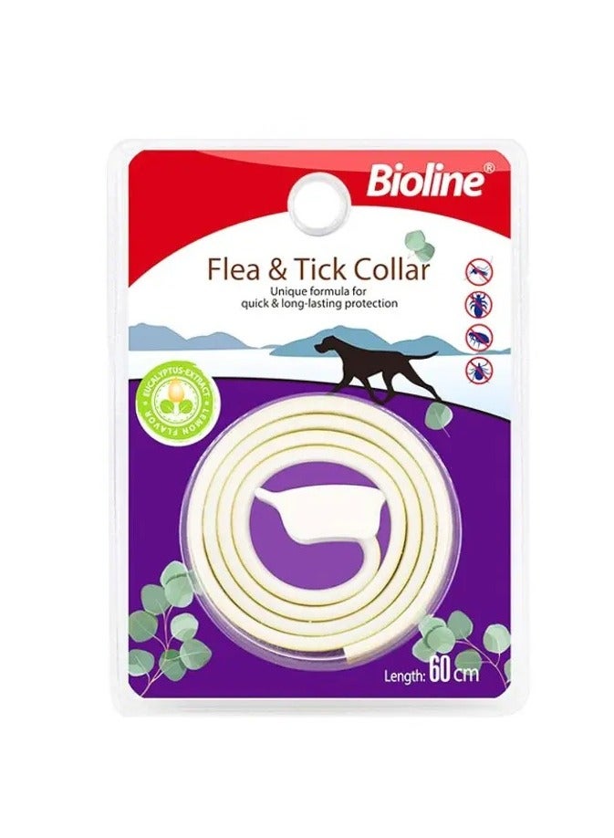 Bioline Flea and Tick Dog Collar 60cm[Flavor - Eucalyptus & Lemon] - Image 1