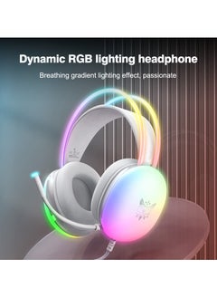 onikuma X25 Wired Professional Gaming Headphones Gradient RGB Lighting HD Mic Stereo Sound PC Mac Headset  - Image 4