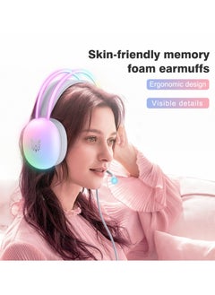 onikuma X25 Wired Professional Gaming Headphones Gradient RGB Lighting HD Mic Stereo Sound PC Mac Headset  - Image 3