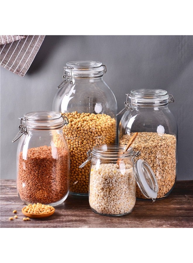 Scybe Glass Storage Jars Set, Airtight Containers For Infusing Liquor And Pickling, Pandora 1800ml, 2 Pieces - Image 5