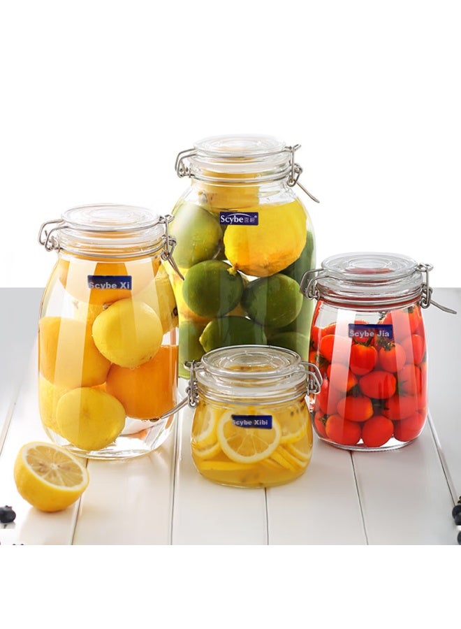 Scybe Glass Storage Jars Set, Airtight Containers For Infusing Liquor And Pickling, Pandora 1800ml, 2 Pieces - Image 4