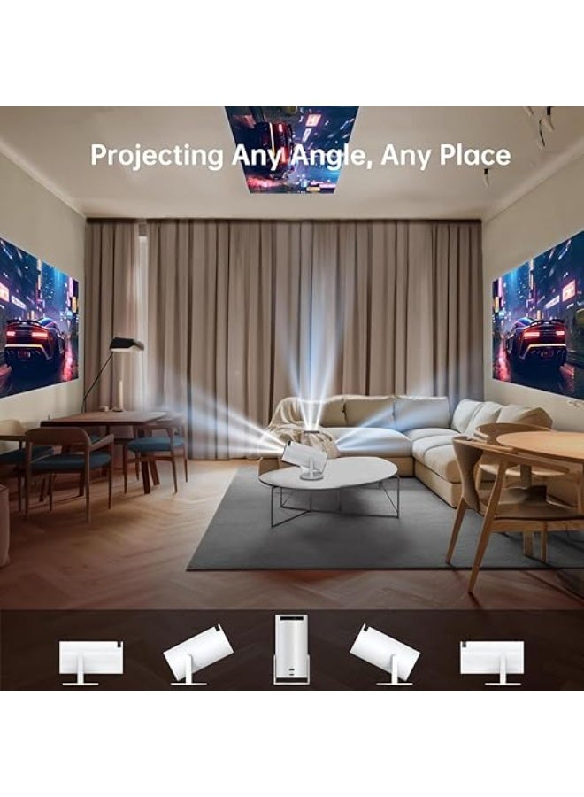 : Smart HD Mini Projector with Built-in 10,000+ Retro Games – Portable Outdoor Wireless Movie Projector with WiFi and Bluetooth, Includes 2 Wireless Arcade Controllers - Image 4