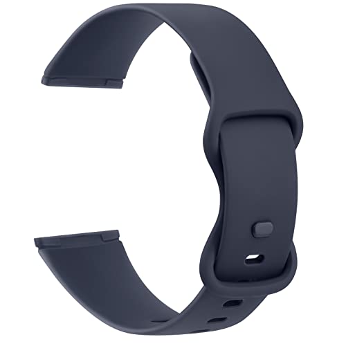 Meliya Soft Strap for Fitbit Versa 4 / Versa 3 / Sense 2 / Sense(Watch Not Included), Flexible Premium Elastomer TPU Adjustable Watch Straps, Sport Replacement Band for Women Men (L,Navy) - Image 1