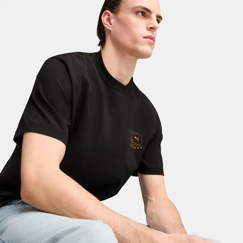 PUMA Black Men's Graphic T-Shirt for Men | Best Price UAE