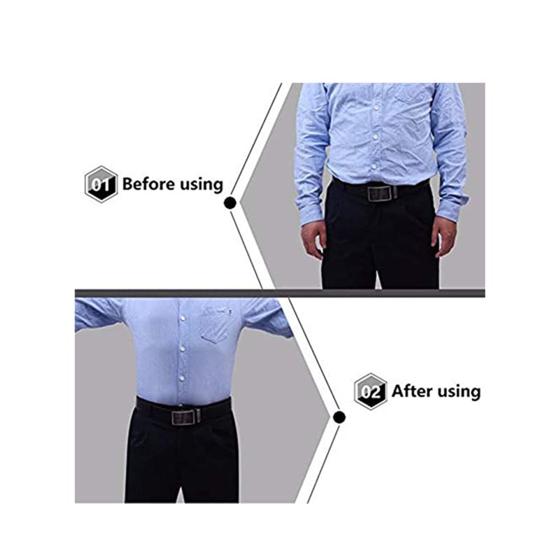 Barakah Mens Shirt Stays Military Adjustable Elastic Garter Straps Sock Non-slip Locking Clamps Long-Lasting Shirt Stays Signature Shirt Stays Shirts Holder for Men (Y-Style, Select Series) - Image 3