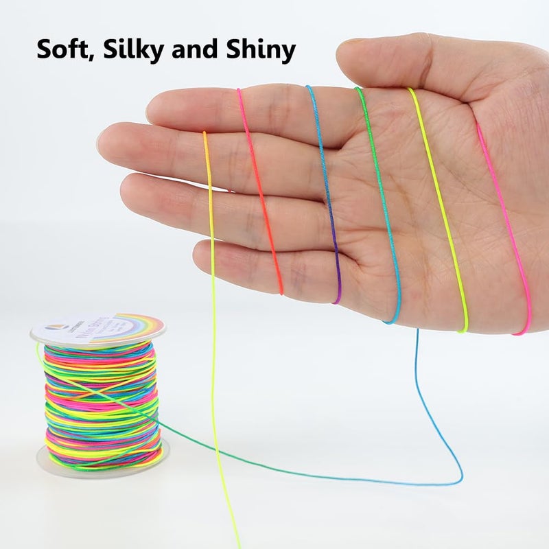 LUSTEMBER 0.8Mm Nylon String  Strong Bracelet String  Durable Nylon Cord For Jewelry Making  Bracelets  Beading  Necklaces  Rattail Braiding  Kumihimo  Wind Chimes  Blinds And Handicrafts - Image 3