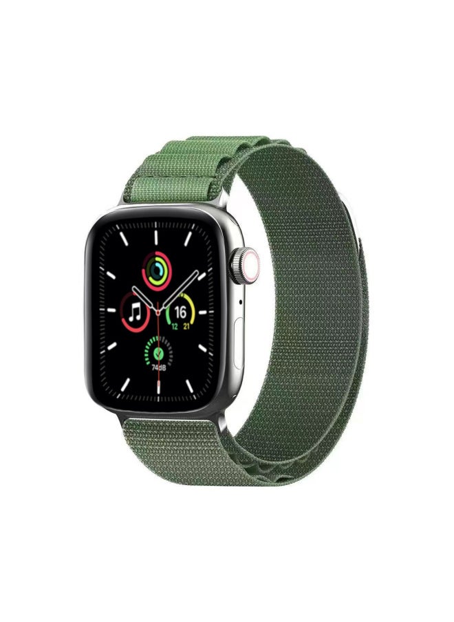 Generic - Alpine Nylon Braided GT2 Watch Strap Loop For Apple Universal IWatch8 Ultra Watch Strap-Color:Green-Specifications:20MM - Image 1