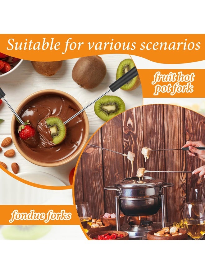 6Pcs Stainless Steel Fondue Forks Skewers Accessories for Cheese Grill Cake Chocolate Meat Fruits Roast Marshmallows Dessert - Image 4