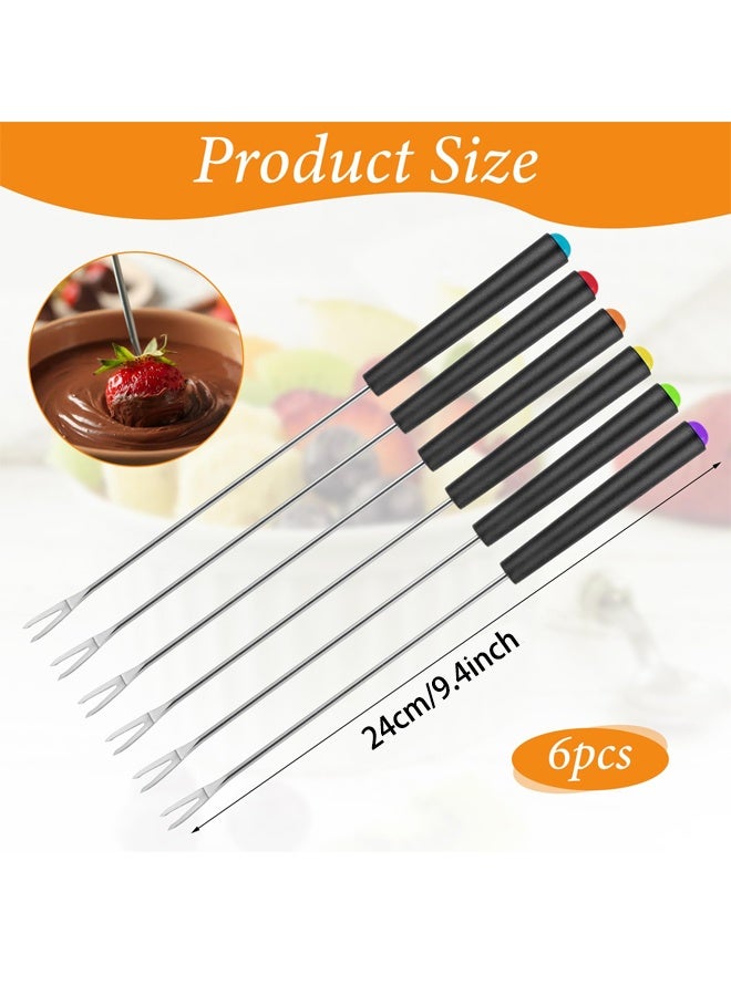 6Pcs Stainless Steel Fondue Forks Skewers Accessories for Cheese Grill Cake Chocolate Meat Fruits Roast Marshmallows Dessert - Image 2