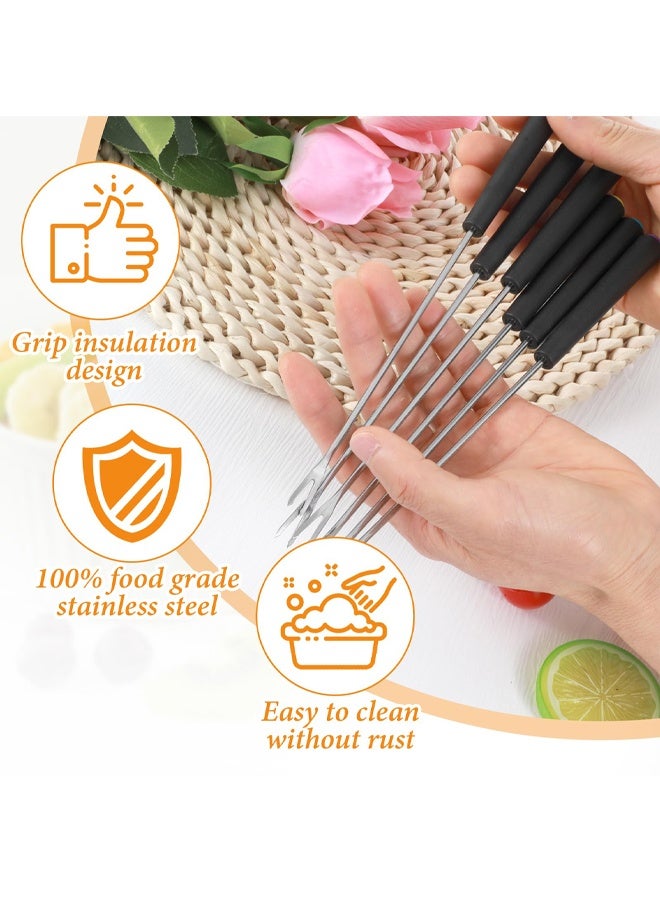 6Pcs Stainless Steel Fondue Forks Skewers Accessories for Cheese Grill Cake Chocolate Meat Fruits Roast Marshmallows Dessert - Image 3