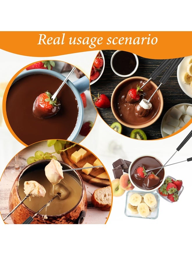 6Pcs Stainless Steel Fondue Forks Skewers Accessories for Cheese Grill Cake Chocolate Meat Fruits Roast Marshmallows Dessert - Image 5