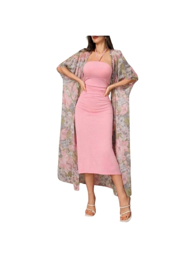 Women's butter-soft nightgown with elegant tulle robe – a comfortable and sophisticated women's sleepwear set for home and special occasions - Image 1