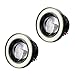 Dogary 2 PCS Car Angel Eye LED Fog Light Super Bright Lens Spotlight with 3 COB Aperture Waterproof Antivibration Fish Eye Bulb Universal Modified Daytime Running Light for Cars Light Blue - Image 2