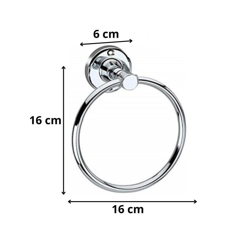 KC Stainless Steel Towel Ring for Bathroom/Wash Basin/Napkin-Towel Hanger/Bathroom Accessories Set of 2 (Round) - Image 4