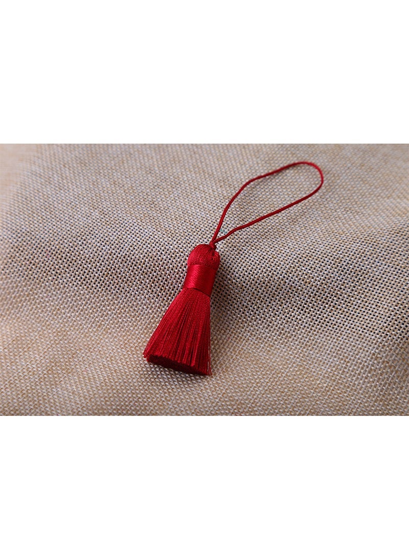 Generic 1 x 5 pcs 5cm Tassel Charm Bookmark Clothing Pendant Wine red