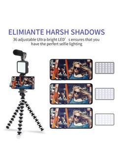 Phone Planet KIT-03LM Vlogging Live Streaming Kit With Microphone Tripod Phone Holder And Fill Light  - Image 3