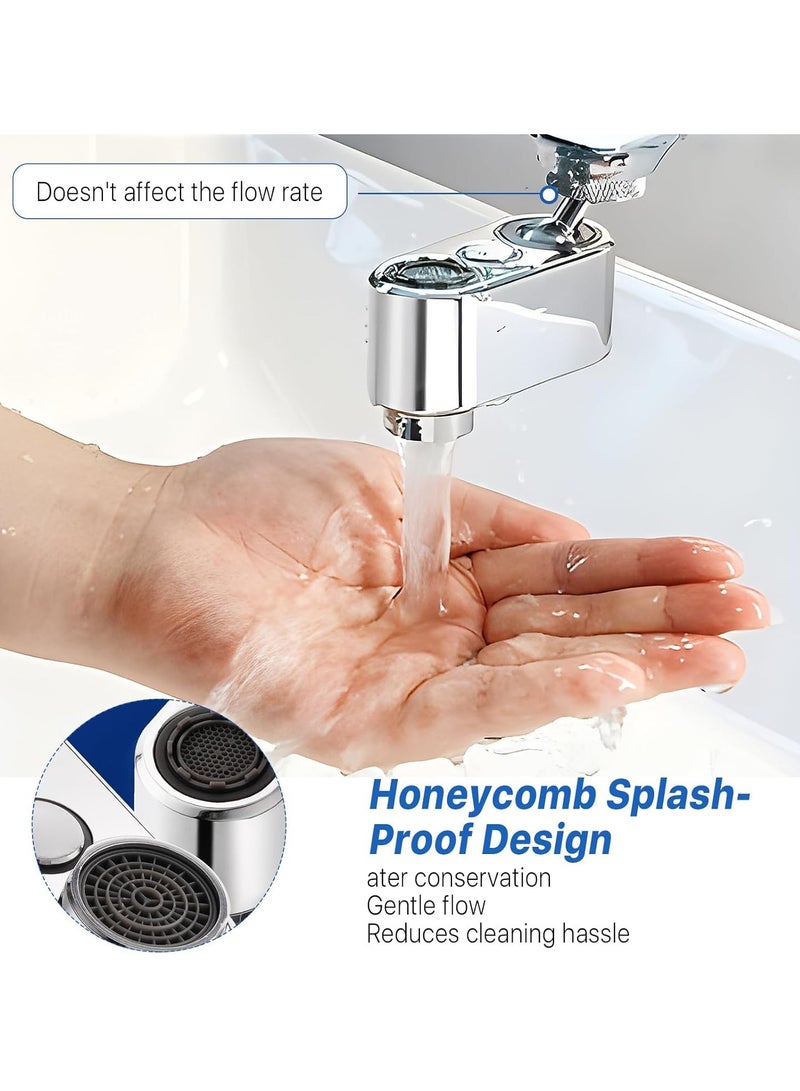 KASTWAVE Swivel Faucet Extender with 2 Water Outlet Modes, 1080° Universal Sink Water Filter Aerator, Rotatable Splash Filter Extension, Replaceable Faucet Aerator for Bathroom, Kitchen - Image 3
