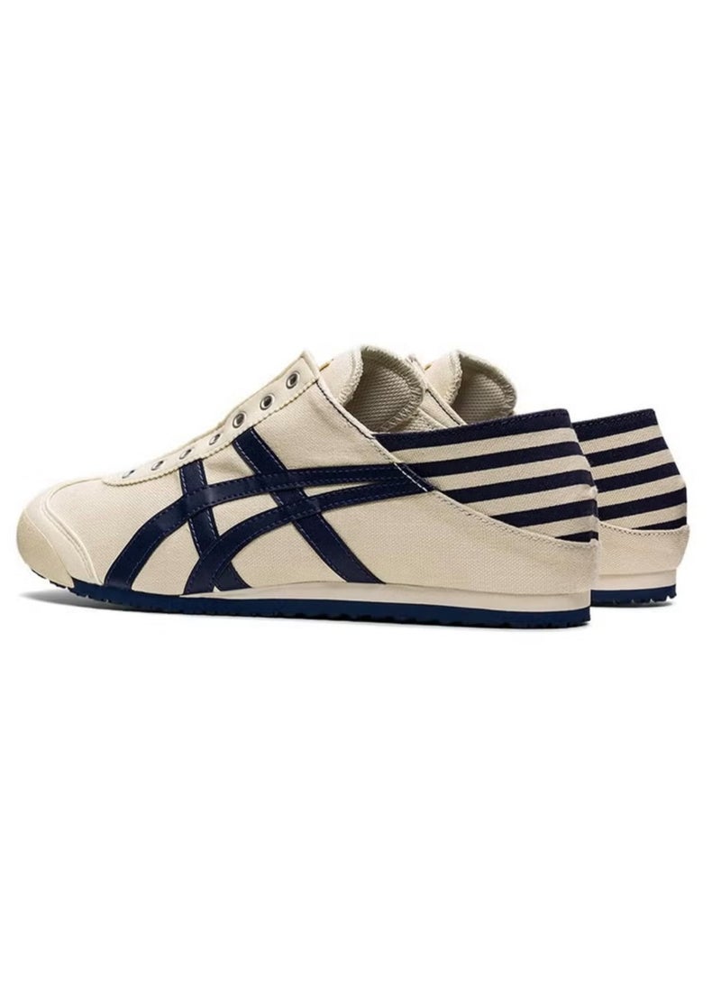 Onitsuka Tiger MEXICO 66 Slip-On Canvas Casual Shoes Beige/Navy  - Image 2