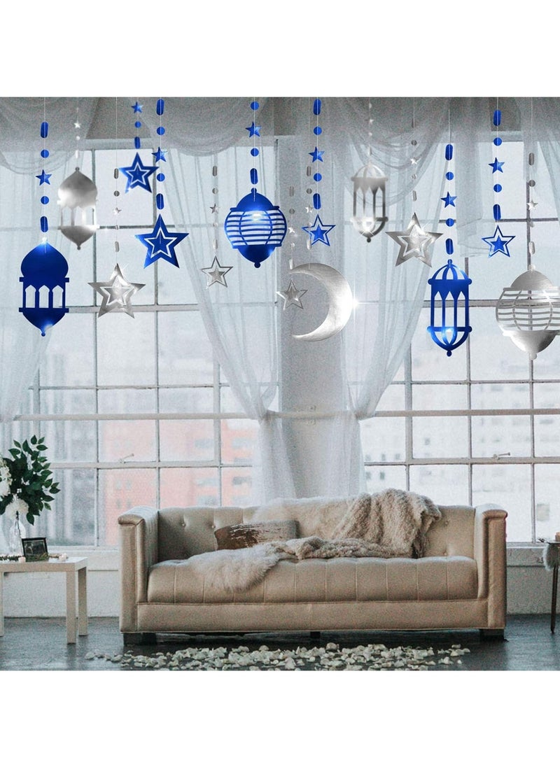 16pcs Gold Star Crescent Moon Lantern Ramadan Garland Eid Decoration Home Happy Ramadan Party Decor Hanging Streamer Wedding Backdrop Banner Ramadan Party Supplies (Blue) - pzsku/Z71C10A3282785E3BC40DZ/45/_/1735021673/bf85bd8d-cee9-4cd0-a811-7490db93bf94