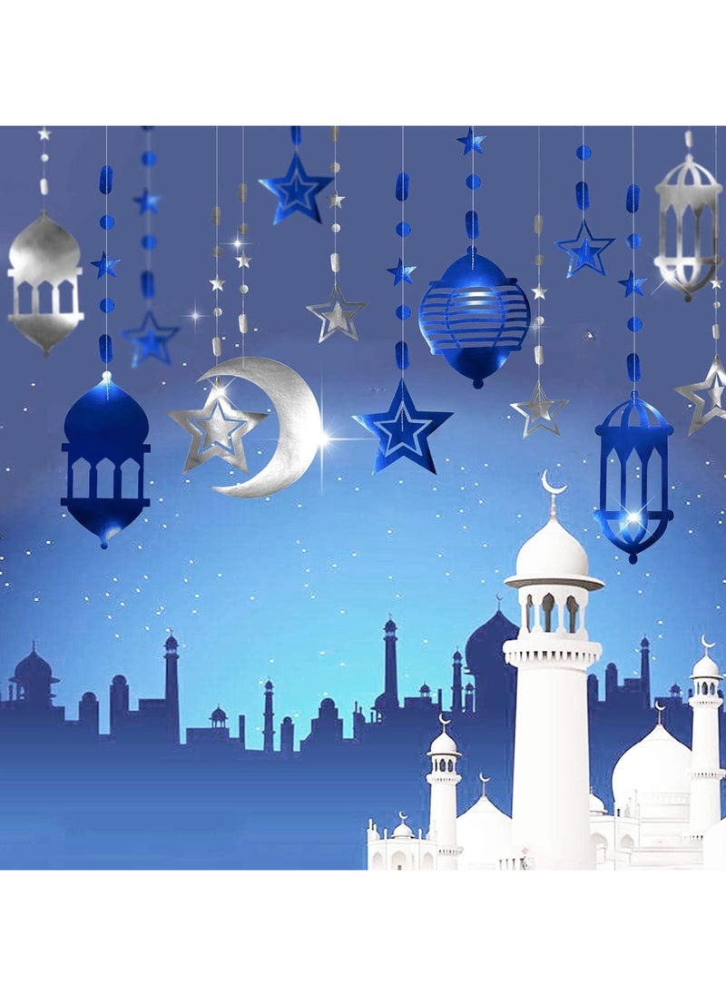 16pcs Gold Star Crescent Moon Lantern Ramadan Garland Eid Decoration Home Happy Ramadan Party Decor Hanging Streamer Wedding Backdrop Banner Ramadan Party Supplies (Blue) - pzsku/Z71C10A3282785E3BC40DZ/45/_/1735021675/df30a5a6-738c-4406-8b72-c8536acd10ff