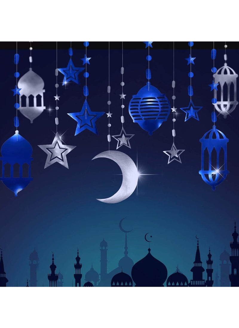 16pcs Gold Star Crescent Moon Lantern Ramadan Garland Eid Decoration Home Happy Ramadan Party Decor Hanging Streamer Wedding Backdrop Banner Ramadan Party Supplies (Blue) - pzsku/Z71C10A3282785E3BC40DZ/45/_/1735021678/0a738368-a22d-4723-b30d-0a2566cd1609