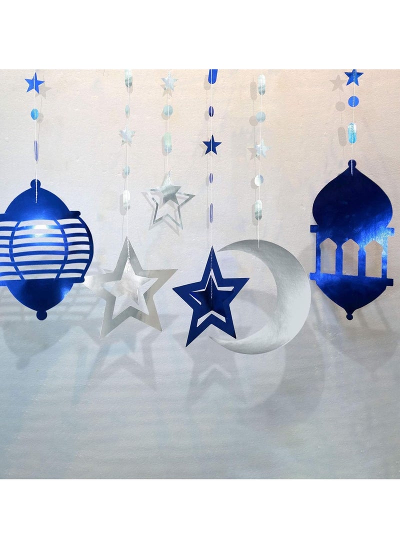 16pcs Gold Star Crescent Moon Lantern Ramadan Garland Eid Decoration Home Happy Ramadan Party Decor Hanging Streamer Wedding Backdrop Banner Ramadan Party Supplies (Blue) - pzsku/Z71C10A3282785E3BC40DZ/45/_/1735021680/1d943bbb-55f3-4b20-8f82-73d935396692