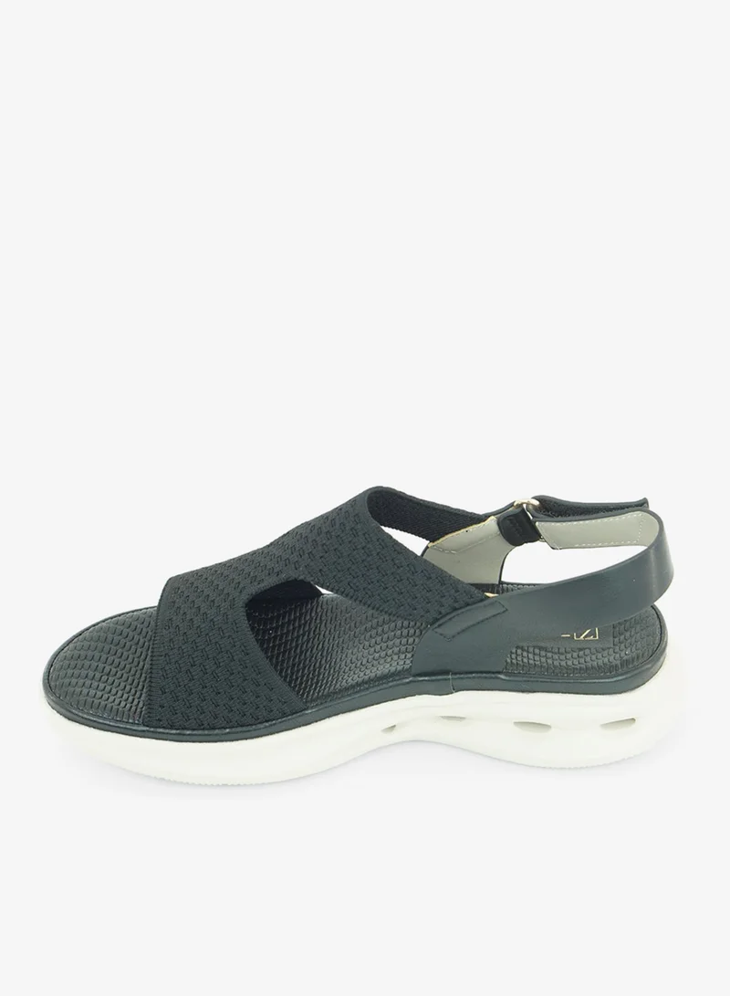 زينة 221-348 Zayna Ladies Casual Backstrap Sandals 19Z332-1 Black