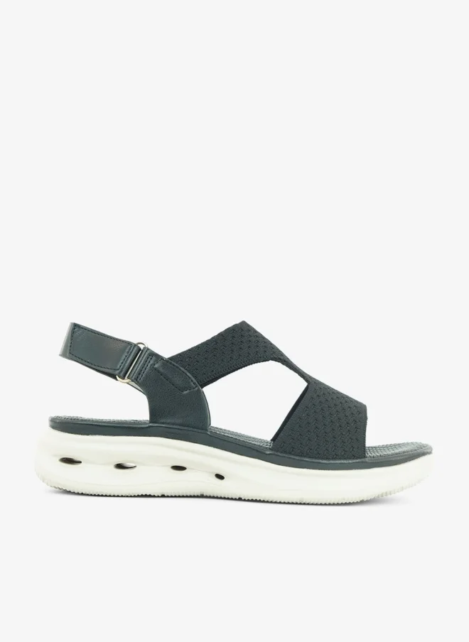 زينة 221-348 Zayna Ladies Casual Backstrap Sandals 19Z332-1 Black