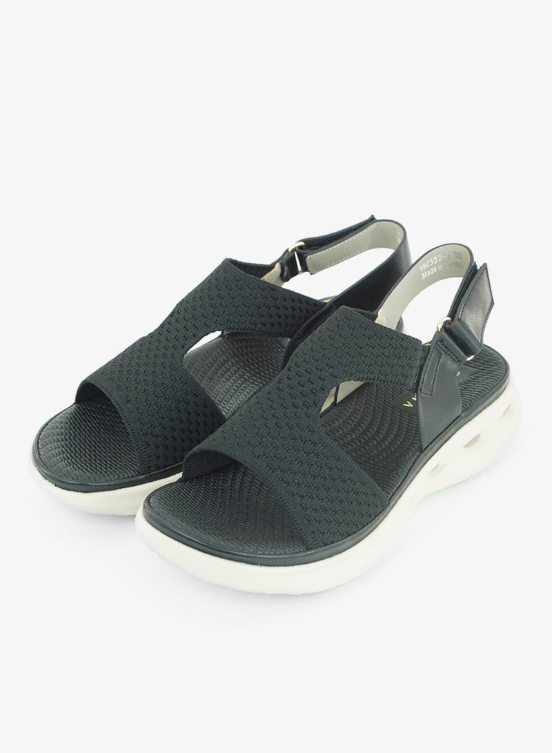 زينة 221-348 Zayna Ladies Casual Backstrap Sandals 19Z332-1 Black - Image 3