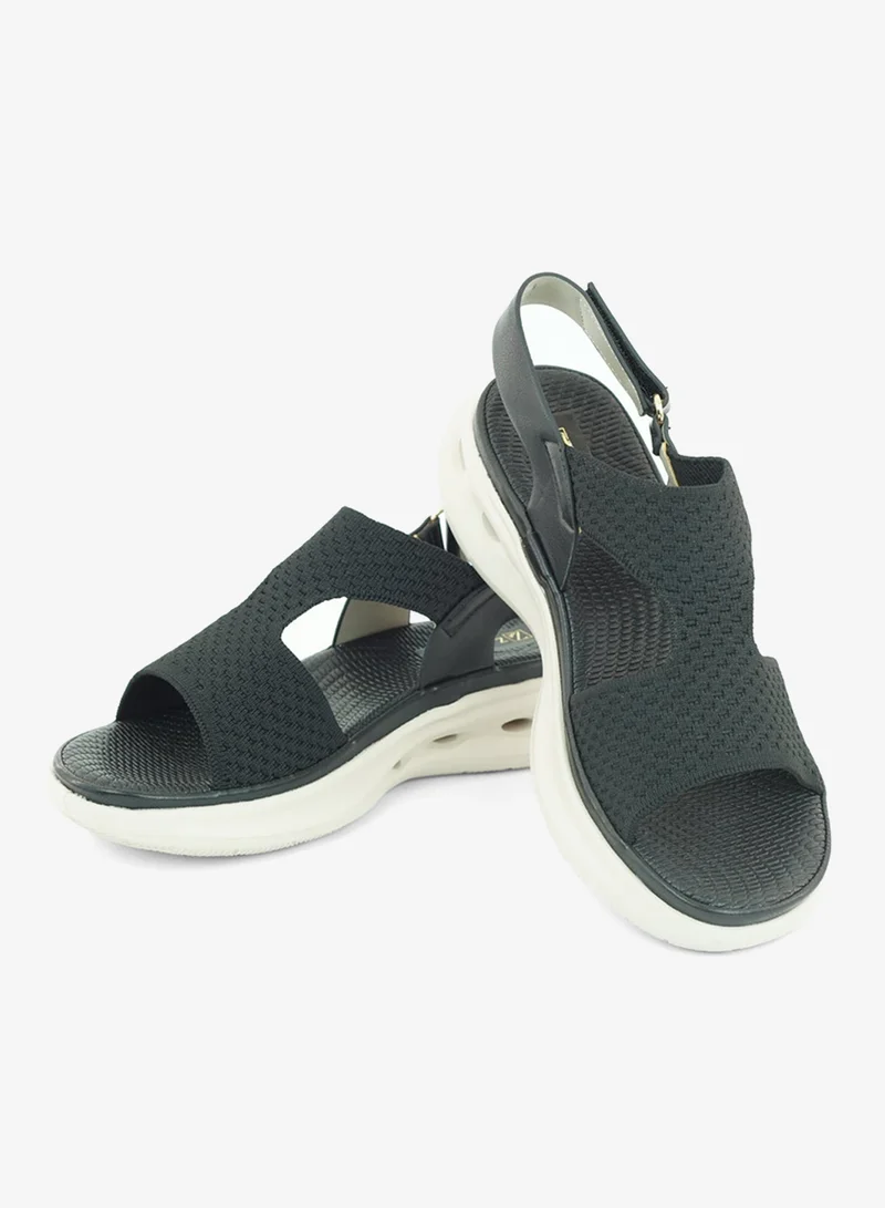 Zayna Black 221-348 Zayna Ladies Casual Backstrap Sandals 19Z332-1 Black for Women | Best Price UAE