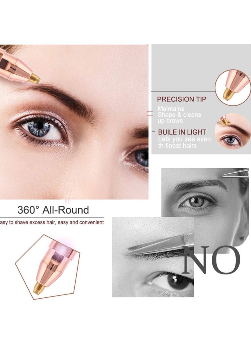 Mokin 2 in 1 Eyebrow and Face Hair Remover for Women, Painless, Lipstick Size, for Facial, Hand, Armpit, Leg and Bikini Area Hair Removal - Image 2