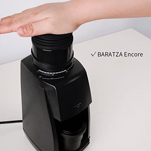 WATCHGET Coffee Grinder Single Dose Hopper Compatible with Baratza Encore Coffee Grinder Silicone Bellow with Mental Lid for Blow Out Residual Coffee Grounds Black - Image 5