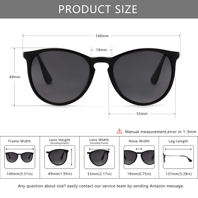 SUNGAIT Vintage Round Sunglasses for Women Men Classic Retro Designer Style - Image 5