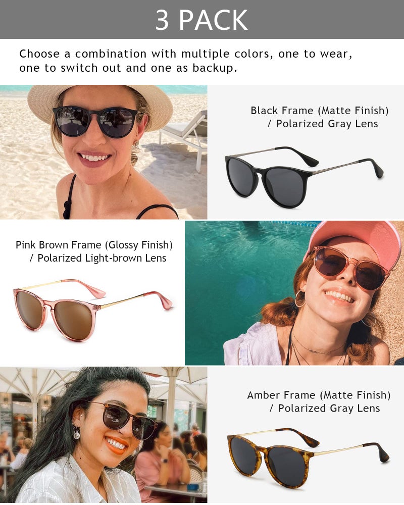 SUNGAIT Vintage Round Sunglasses for Women Men Classic Retro Designer Style - Image 2