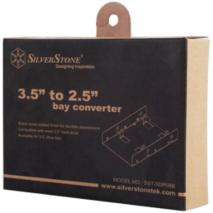 SilverStone TECHNOLOGY TEK 3.5-INCH TO 2 X 2.5-INCH HARD DRIVE HDD SSD BAY CONVERTER, BLACK (SDP08B) - Image 3