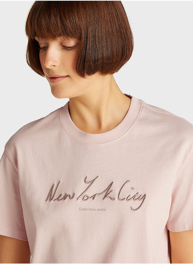 Calvin Klein Jeans - EMBROIDERED NYC RELAXED TEE - Image 1