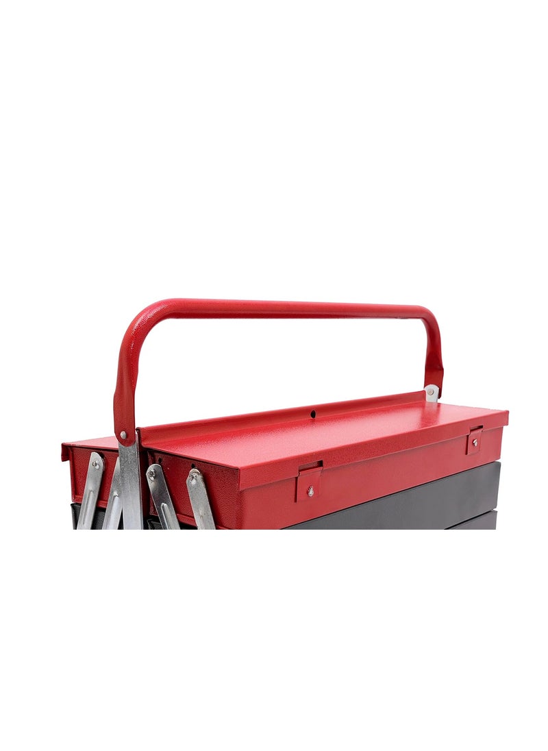 ACHRO ACHRO High Grade Metal Tool Box For Home Use Tool Box For GarageWorkshopIndustry And Office UseEmpty Tool Box Big Size with 5 Multipurpose Compartments Red Grey  - Image 5