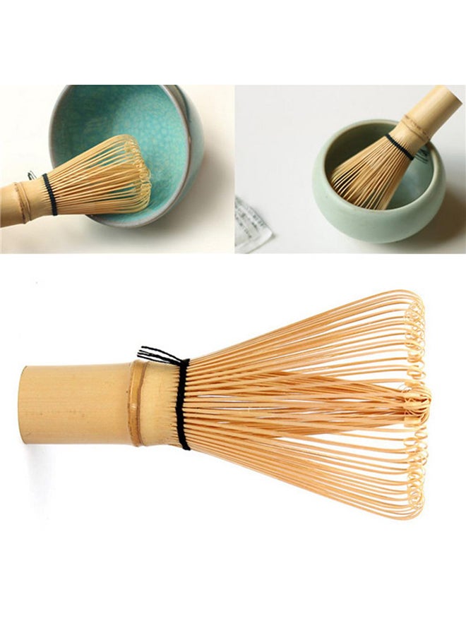 Green Tea Powder Bamboo Beater Whisk Brush Brown - Image 3