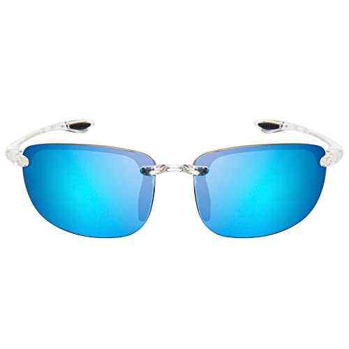 JULI Eyewear JULI Nylon Polarized Sunglasses for Men Women Driving Fishing Baseball Driving 8001 Nylon Polarized CrystalIce Blue - Image 3