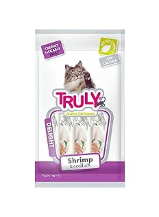 Trully Creamy Lickable Treats - Shrimp & Codfish 70g