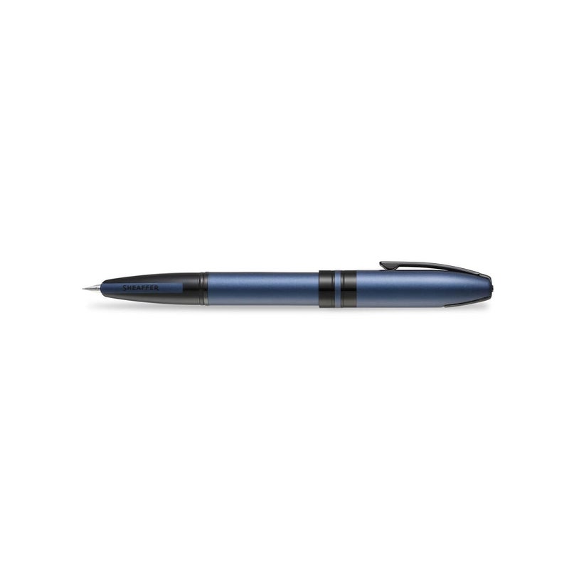 SHEAFFER قلم حبر 9110 أيقونة (متوسط) - أزرق معدني مع حواف سوداء لامعة من PVD - Image 3