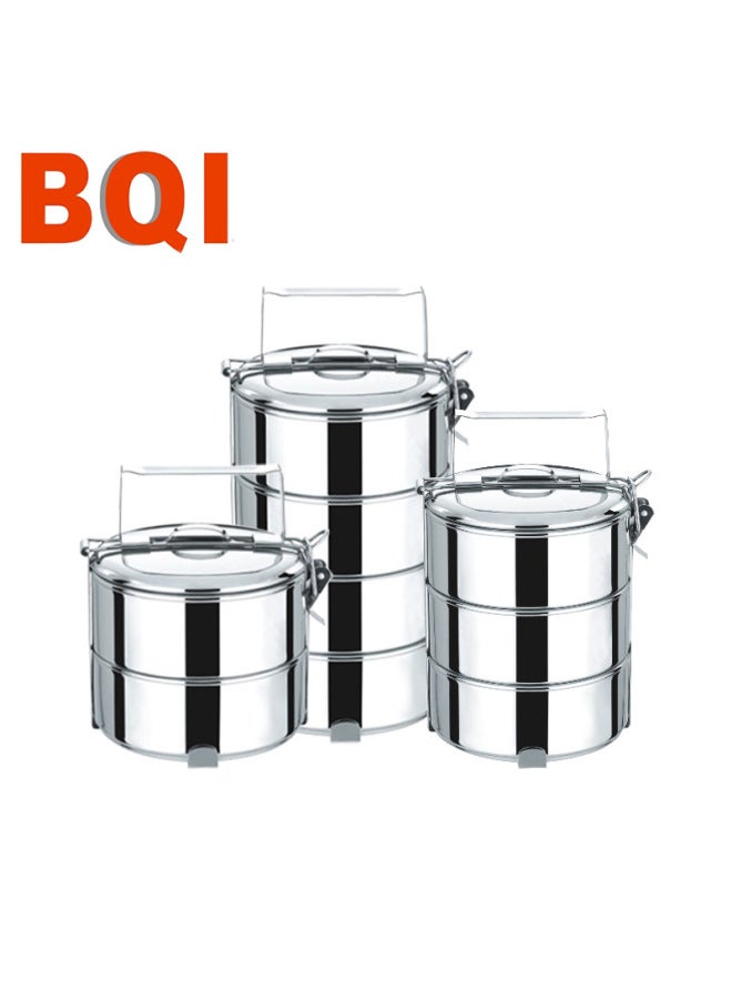 Magnetic Stainless Steel Food Grid 12cm14cm16cm Two-layer Three-layer Four-layer Five-layer Pot Steel Handle Food Basket Basket-Specifications:14cm Four Layers  - Image 1