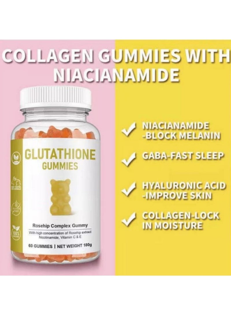 Gluta 60 Nicotinamide and Glutathione Collagen Soft Candies, Boost Skin Radiance, Anti-Aging, Hair Strength and Immune Health, New Packaging - Image 4