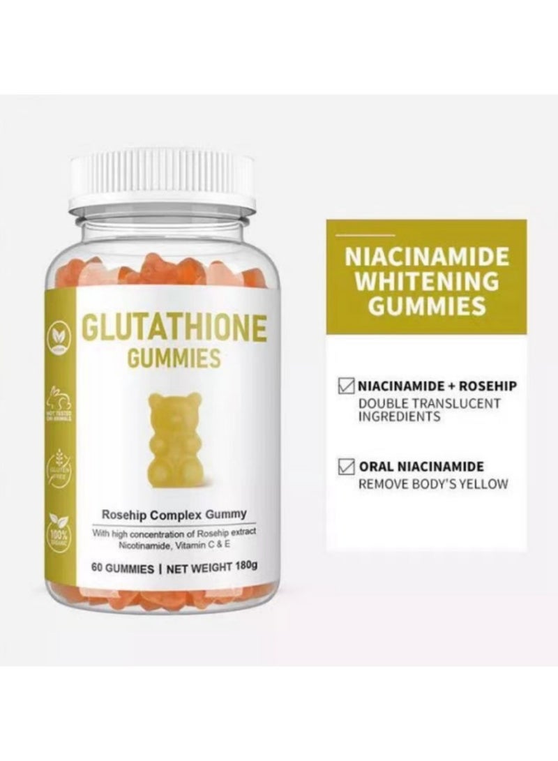 Gluta 60 Nicotinamide and Glutathione Collagen Soft Candies, Boost Skin Radiance, Anti-Aging, Hair Strength and Immune Health, New Packaging - Image 2