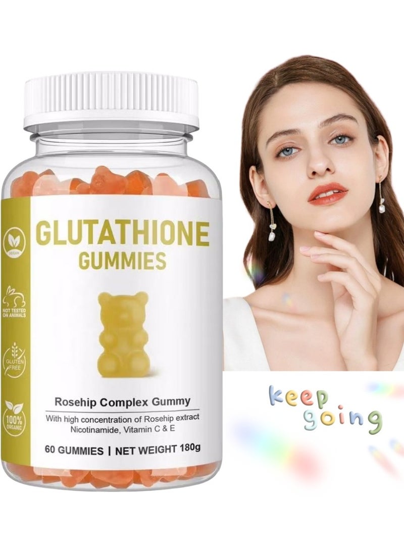 Gluta 60 Nicotinamide and Glutathione Collagen Soft Candies, Boost Skin Radiance, Anti-Aging, Hair Strength and Immune Health, New Packaging - Image 1