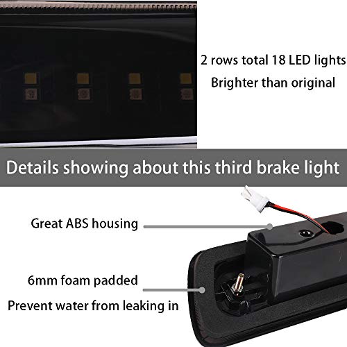 Tutor Auto ضوء الفرامل الثالث متوافق مع فورد F150 2009 2010 2011 2012 2013 2014 ضوء فرامل ثالث LED مدخن ملحقات إضاءة الشحن - Image 5