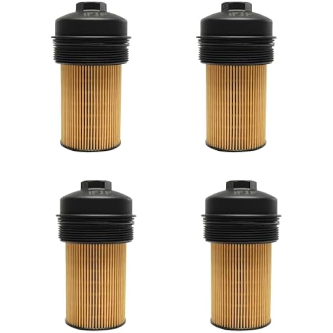 rayihni iFJF EC781 Oil Filter Cap and FL2016 Oil Filter Replacement for 20032007 60L 20082010 64L Powerstroke F250 F350 F450 F550 Super Duty 20032005 Excursion 1840754C91 3C3Z6766CA Plastic Cap 4 Packs - Image 2