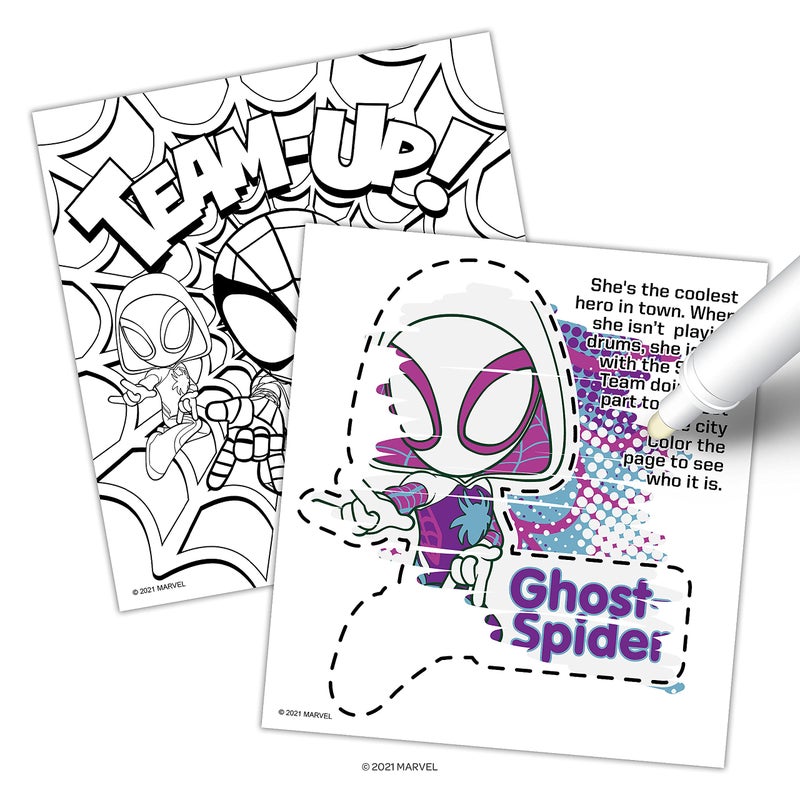 Marvel Spidey and His Amazing Friends 20 Page Imagine Ink Magic Pictures Coloring Book with 1 Mess Free Marker - Image 3