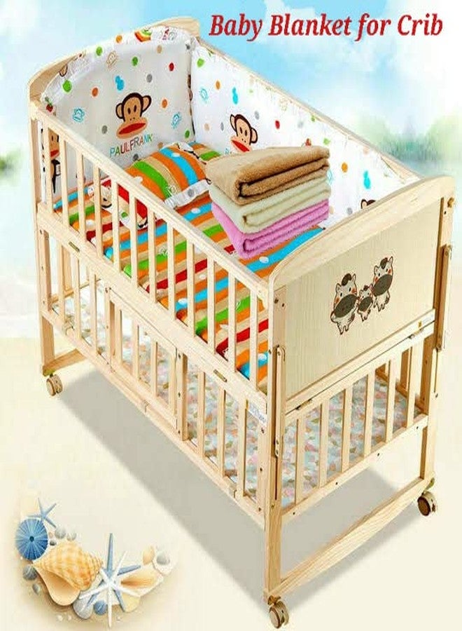 BRANDONN Baby Blankets new Born Combo Pack of Crib Wrapping Sheet Pack of 2 - Image 4